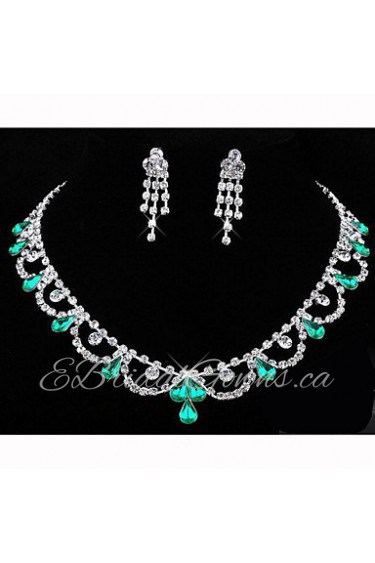 Jewelry Set Women's Birthday / Gift / Party / Special Occasion Jewelry Sets Alloy Rhinestone Necklaces / Earrings As the Picture