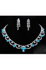 Jewelry Set Women's Birthday / Gift / Party / Special Occasion Jewelry Sets Alloy Rhinestone Necklaces / Earrings As the Picture