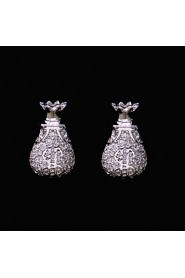 Gorgeous Platinum Plated With Cubic Zirconia Wedding/Special Occaision / Party Jewelry Set.