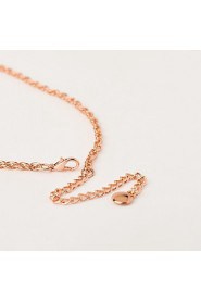 Teardrop-Shaped Alloy with Inlaid Austrian Crystal Necklace