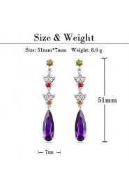 Drop Earrings Couples'/Kid's/Women's Cubic Zirconia Earring Cubic Zirconia