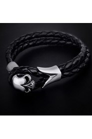 Fashion Skeleton Shape Stainless Steel Bracelets For Men(Black)(1Pc)