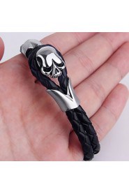 Fashion Skeleton Shape Stainless Steel Bracelets For Men(Black)(1Pc)