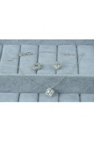 Jewelry Set Women's Anniversary / Wedding / Engagement / Birthday / Gift / Party / Daily / Special Occasion Jewelry Sets Silver / Alloy