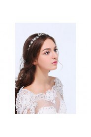 Women's Sterling Silver / Alloy Headpiece-Wedding / Special Occasion / Casual Headbands 1 Piece Clear Flower