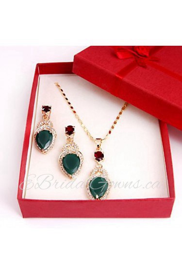 Fashion jewelry necklaces earrings gold plated (necklace) (earrings)