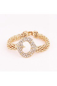 Gold-plated Fashion romantic heart line(Including Necklace, Earring, Bracelet, Ring) Jewelry Sets