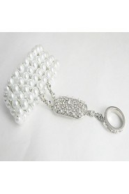 Women's Imitation Pearl Rhinestone Bracelet