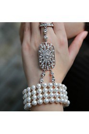 Women's Imitation Pearl Rhinestone Bracelet