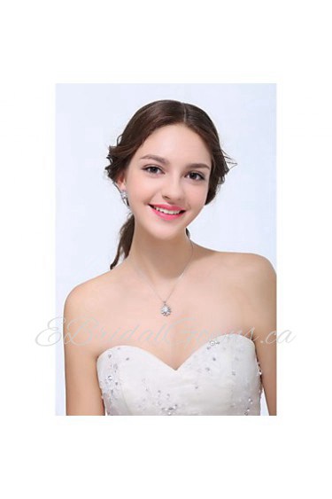 Jewelry Set Women's Anniversary / Wedding / Engagement / Birthday / Gift / Party / Daily / Special Occasion Jewelry Sets Silver / Alloy