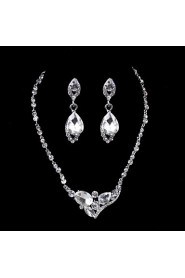 Elegant Design Alloy With Rhinestone Wedding/Special Occaision / Party Jewelry Set.