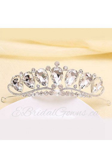 Bride's Flower Shape Crystal Rhinestone Forehead Wedding Crown 1 PC