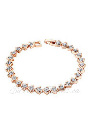 Women's Chain Bracelet Alloy Cubic Zirconia