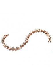 Women's Chain Bracelet Alloy Cubic Zirconia