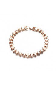 Women's Chain Bracelet Alloy Cubic Zirconia