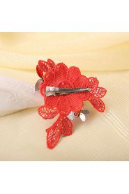 Bride's Flower Shape Crystal Forehead Wedding Hair Clip 1 PC