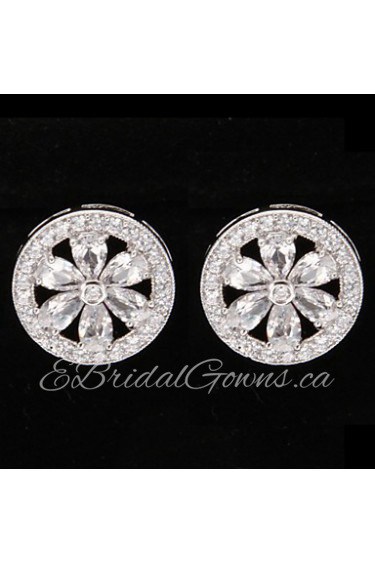 Drop Earrings Women's Platinum Earring Rhinestone