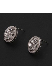 Drop Earrings Women's Platinum Earring Rhinestone