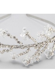 Women's / Flower Girl's Rhinestone / Crystal / Alloy Headpiece-Wedding / Special Occasion Headbands 1 Piece White Round