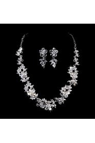 Jewelry Set Women's Anniversary / Wedding / Engagement / Birthday / Gift / Party / Special Occasion Jewelry Sets AlloyRhinestone / Cubic