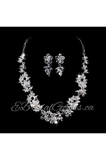 Jewelry Set Women's Anniversary / Wedding / Engagement / Birthday / Gift / Party / Special Occasion Jewelry Sets AlloyRhinestone / Cubic