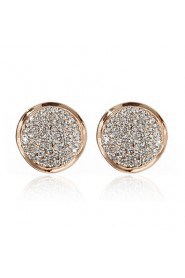 Personalized Gorgeous Shinning Alloy Threeleaf With Cubic Zirconia Earring