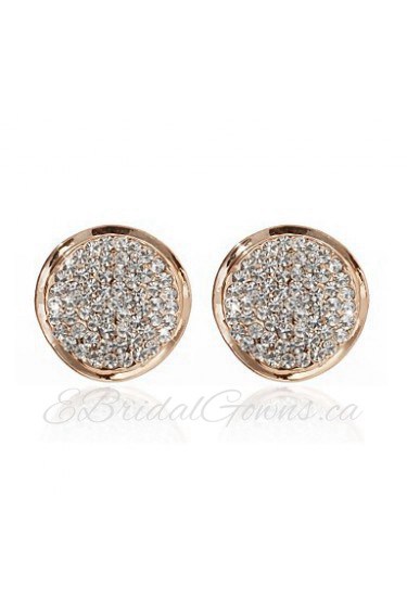 Personalized Gorgeous Shinning Alloy Threeleaf With Cubic Zirconia Earring