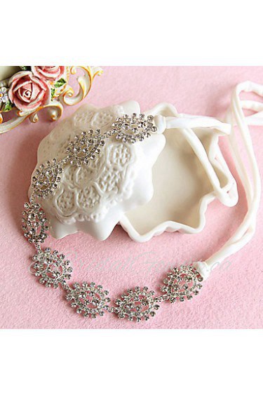 Bride's Flower Shape Rhinestone Forehead Wedding Headbands 1 PC