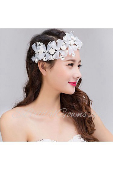 Bride's Crystal Bowknot Forehead Wedding Headdress 1 PC