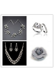 Wedding Suit(Headdress & Necklace & Earrings& Ring & Brooch)