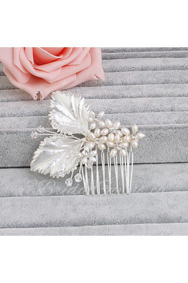 Women's Pearl Headpiece-Wedding / Special Occasion / Casual / Office & Career / Outdoor Hair Combs 1 Piece Clear Round