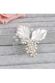 Women's Pearl Headpiece-Wedding / Special Occasion / Casual / Office & Career / Outdoor Hair Combs 1 Piece Clear Round