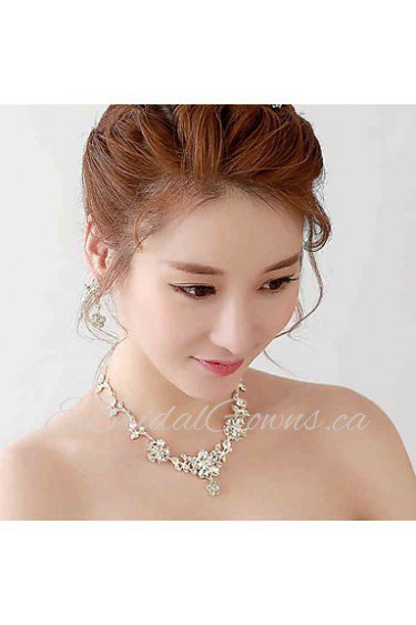 Korean Anniversary / Wedding / Engagement / Birthday / Gift / Party / Special Occasion Necklace with Rhinestone