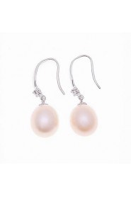 Freshwater Pearl Earrings With Silver Hook (More Colors)