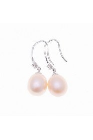 Freshwater Pearl Earrings With Silver Hook (More Colors)