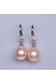 Freshwater Pearl Earrings With Silver Hook (More Colors)