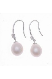 Freshwater Pearl Earrings With Silver Hook (More Colors)