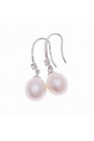 Freshwater Pearl Earrings With Silver Hook (More Colors)