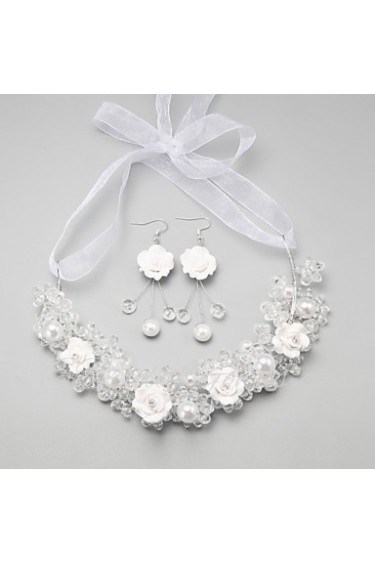 Jewelry Set Women's Anniversary / Wedding / Engagement / Birthday / Party / Special Occasion Jewelry Sets Imitation PearlCrystal /