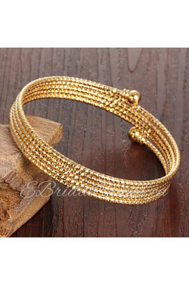 Women's Chain Bracelet 18K Gold Plated Non Stone