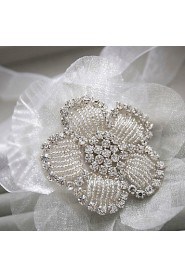 Bridal 's Rhinestone Lace Wedding Bracelet Wrist Flowers Chain 1 Piece