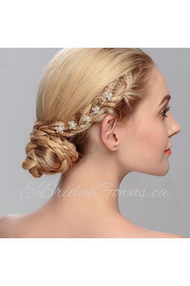Women's Pearl Headpiece-Wedding / Special Occasion / Casual / Office & Career / Outdoor Hair Pin 6 Pieces Clear Round