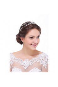 Women's Sterling Silver / Alloy Headpiece-Wedding / Special Occasion / Casual Headbands 1 Piece Clear Round