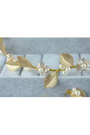 Women's Gold Alloy Imitation Pearl Jewelry Set