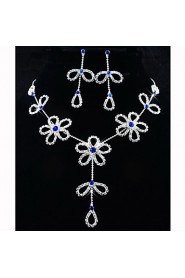 Jewelry Set Women's Birthday / Gift / Party / Special Occasion Jewelry Sets Alloy Rhinestone Necklaces / Earrings As the Picture