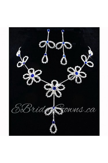 Jewelry Set Women's Birthday / Gift / Party / Special Occasion Jewelry Sets Alloy Rhinestone Necklaces / Earrings As the Picture