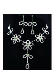 Jewelry Set Women's Birthday / Gift / Party / Special Occasion Jewelry Sets Alloy Rhinestone Necklaces / Earrings As the Picture