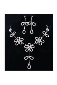 Jewelry Set Women's Birthday / Gift / Party / Special Occasion Jewelry Sets Alloy Rhinestone Necklaces / Earrings As the Picture