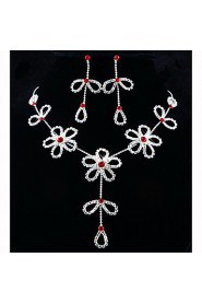 Jewelry Set Women's Birthday / Gift / Party / Special Occasion Jewelry Sets Alloy Rhinestone Necklaces / Earrings As the Picture