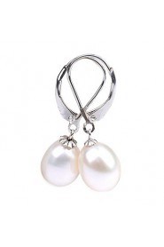 Fabulous Freshwater Pearl With 925 Silver Plated Earrings